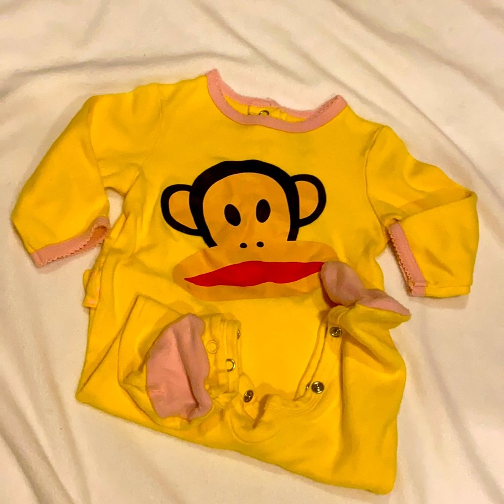 Small Paul Pajamas One Piece Ruffled Buttons 9 M